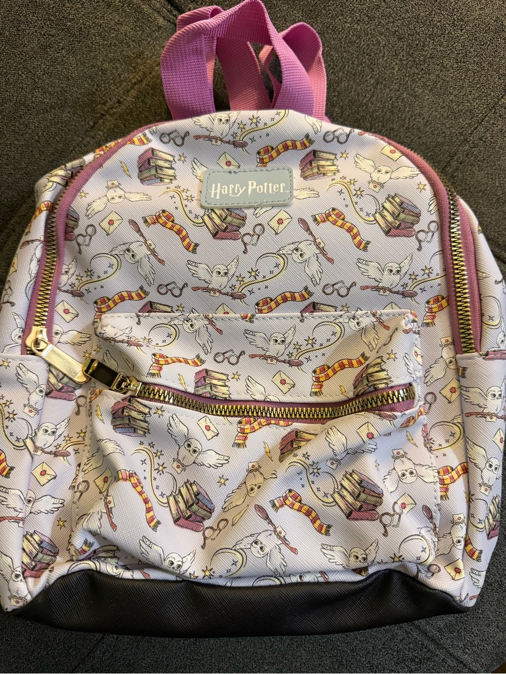 Warner Bros. Harry Potter Pink & White Patterned Kids Backpack